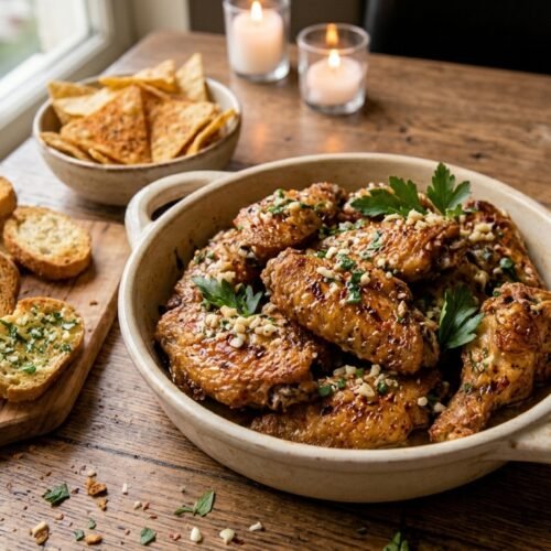 Chicken Wings with Garlic Butter