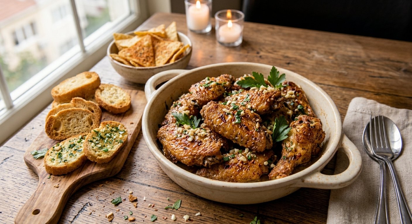 Chicken Wings with Garlic Butter