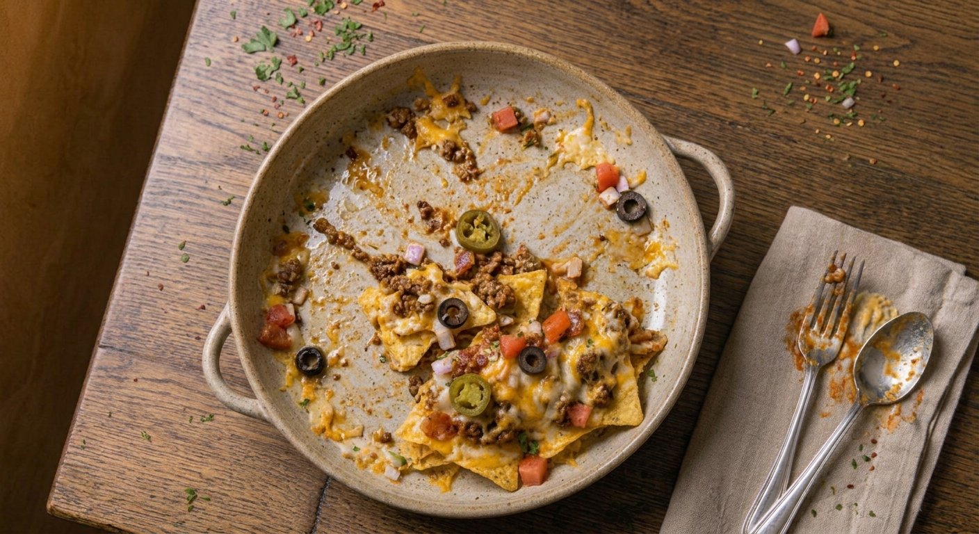 Nachos with Ground Beef and Cheese