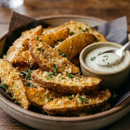 Garlic Parmesan Potato Wedges