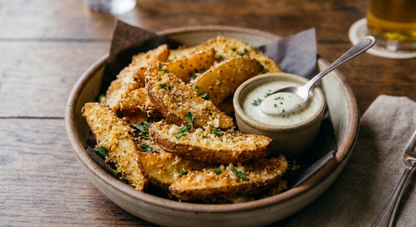 Garlic Parmesan Potato Wedges