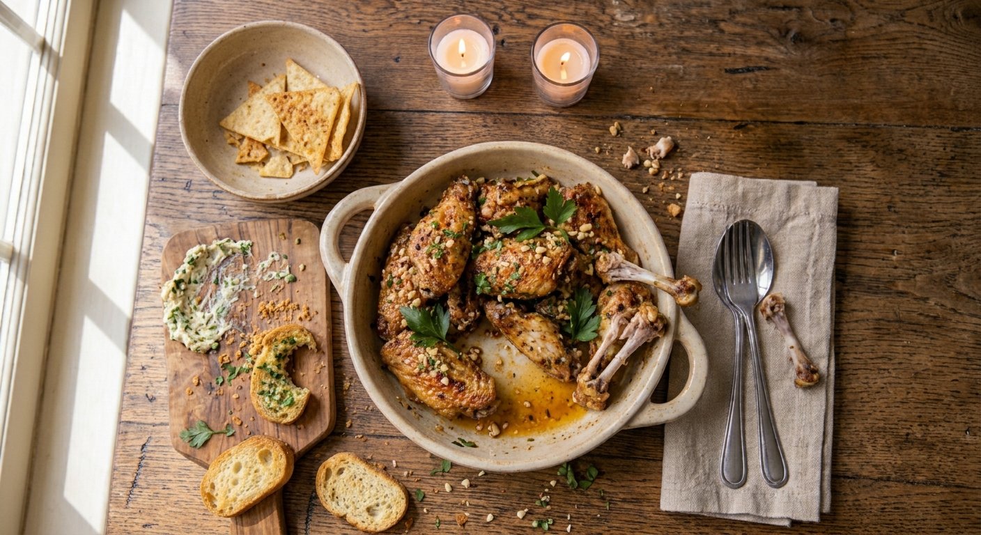 Chicken Wings with Garlic Butter